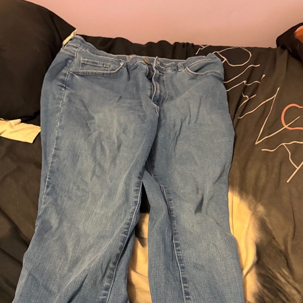 K Jordan Women's Straight Leg Blue Jeans